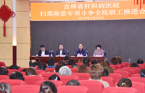 吉林省肝胆病医院召开扫黑除恶专项斗争全院职工推进会